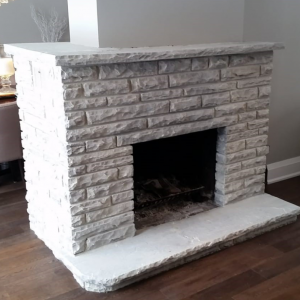 Fireplace Nawkaw Fireplace stained by Nawkaw
